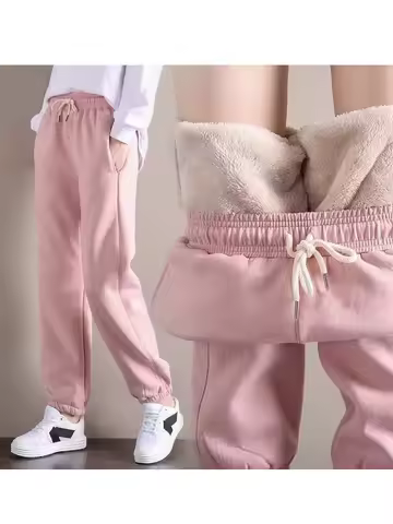 Women Winter Warm Leggings Thick Trousers Warm Fleece Plus Size Long Thicken Pants Fashion Casual Soild Color Leggings