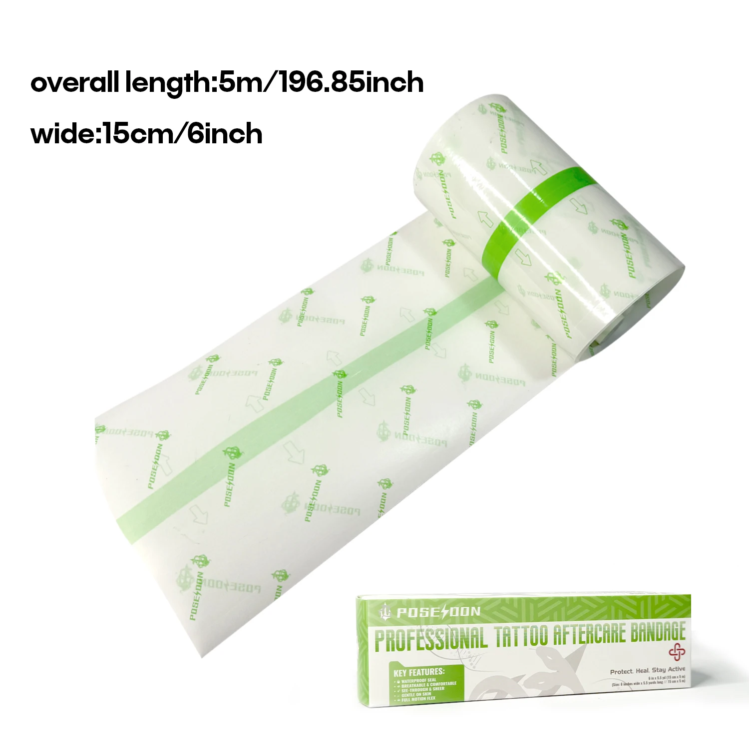 

Защитная пленка для татуировок POSEIDON, 1.8/5/10 м, водонепроницаемая, для заживления кожи, прозрачные наклейки для восстановления татуировок