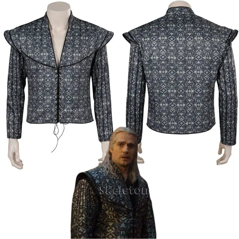 

Geralt of Rivia Cosplay Adult Man Jacket Coat Costume Fantasia Role Play Outfit Halloween Disguise Party Clothes for Male Men