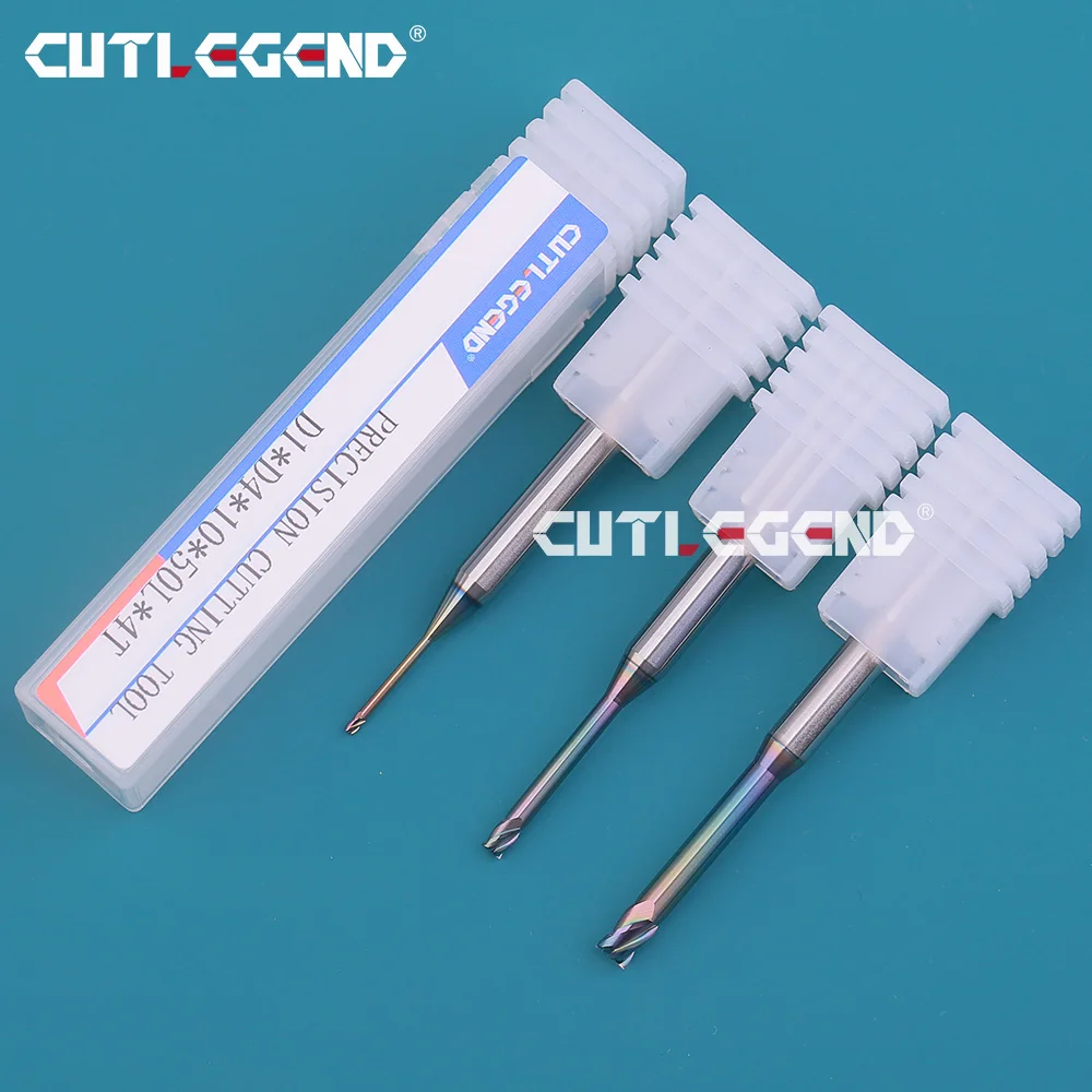 CUTLEGEND Vollhartmetall-Mikrofräser mit langem Hals 0,1mm~3mm CNC-Bearbeitungswerkzeug für Aluminium, Kupfer, Elektroden, Kunststoff und Nichtmetalle – Detail 2