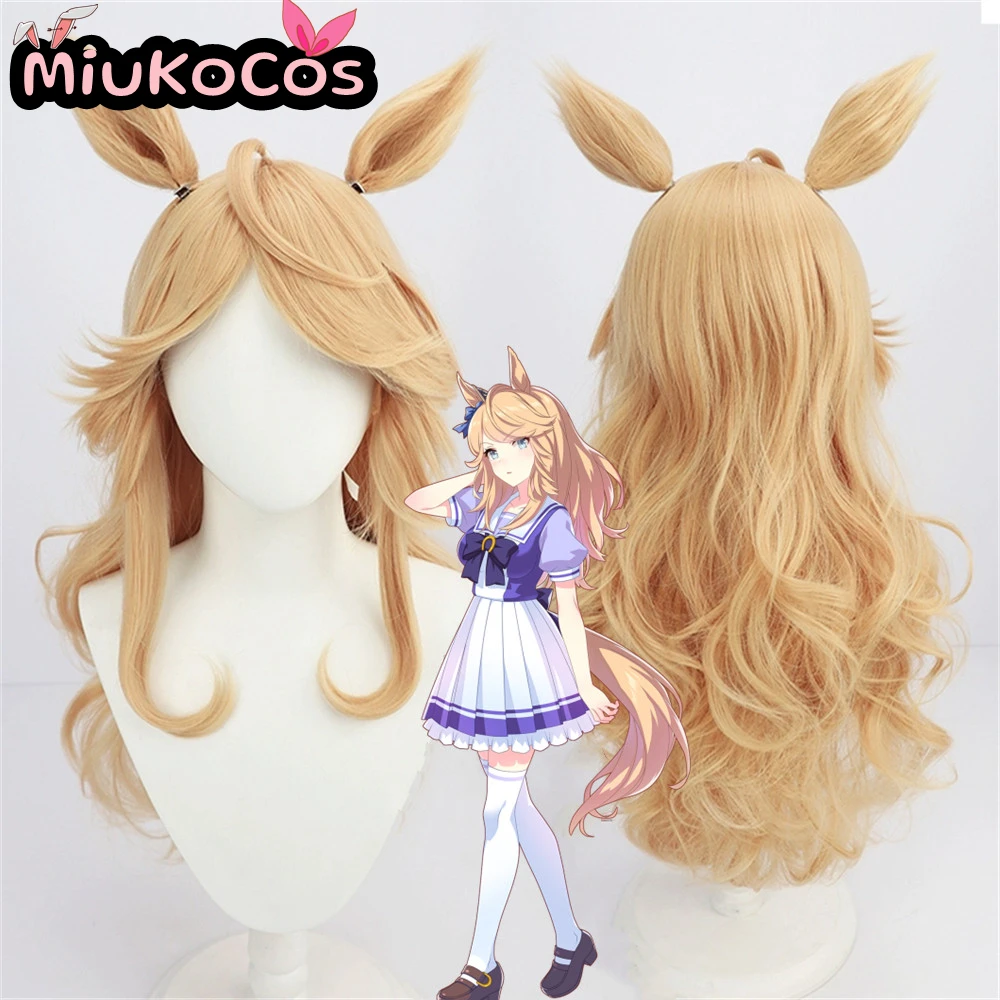 

В НАЛИЧИИ (10 этой DesenシayaanーGold City Косплей Парик с ушками и хвостом MiukoCosplay Game Umamusume:Pretty Derby Косплей