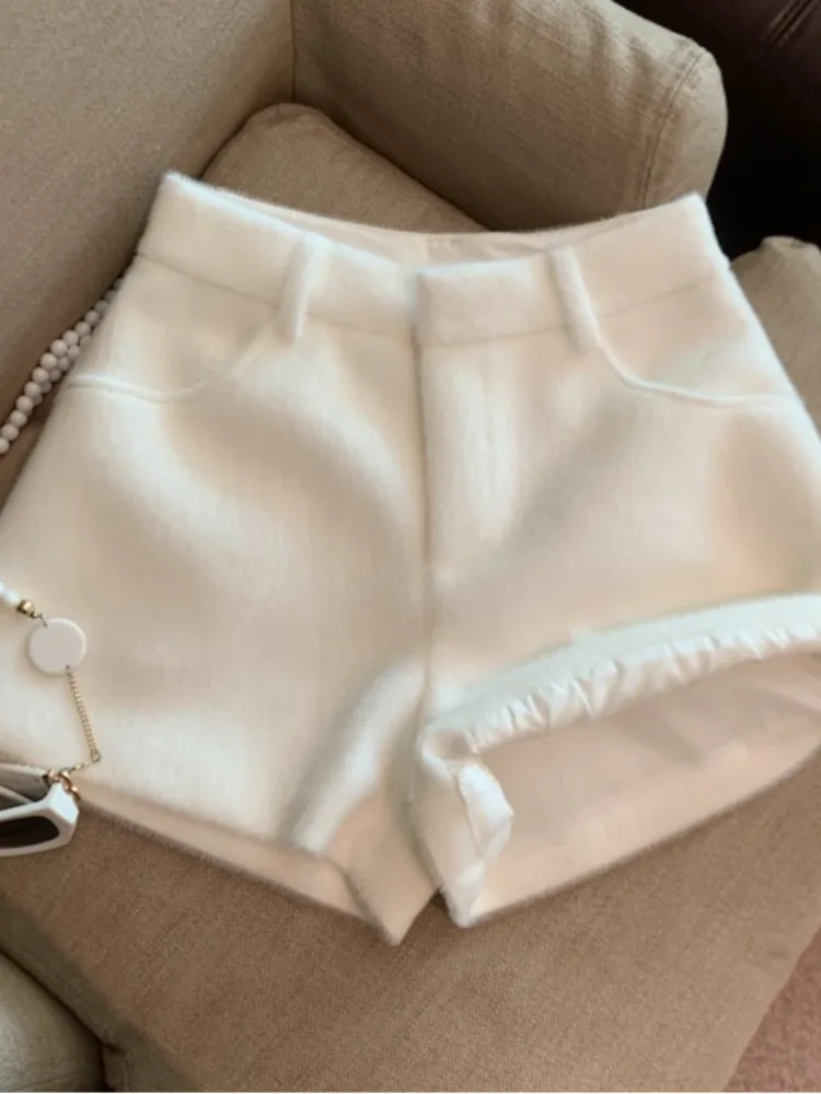 Retro Strickhose für Damen, Winter Neuheit, Hochgeschnittene Schlankheits-Pants, Hot Girl A-Linie Weites Bein Bootcut-Hose, Gerade Geschnittene Hose