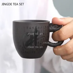 Tradition Purple Clay Teacup Coffee Cup Office with Handle Tea Cup Customized Household Tea Sets Boutique Personal Single Cup