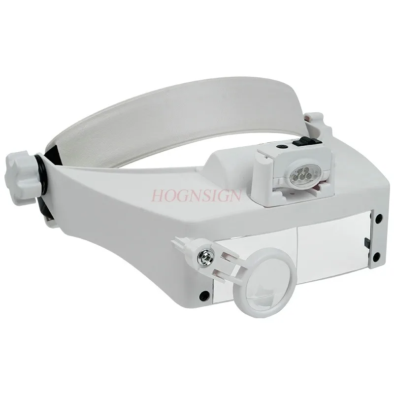 Headworn LED light, high-definition, elderly reading pattern embroidery, grafting eyelashes, portable, and high magnification