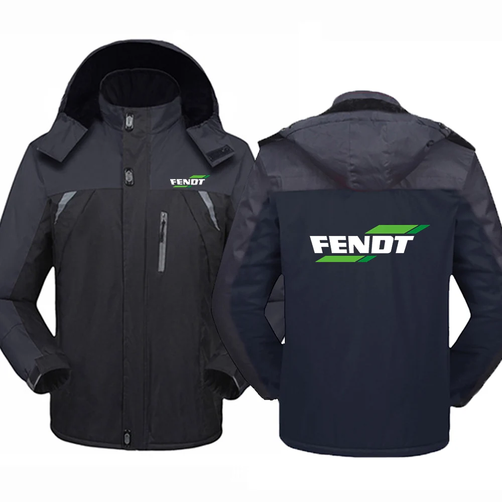 

FENDT 2023 New Casual Zipper Men's High Quality Hooded Spring Autumn Splicing Fashion Sweatshirt Jacket Male Cardigan Coat Top