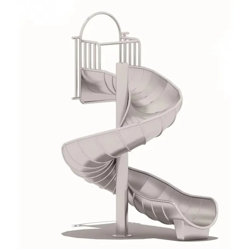 Large Metal Tube Slide Children Indoor Outdoor Playground Climbing Stainless Steel