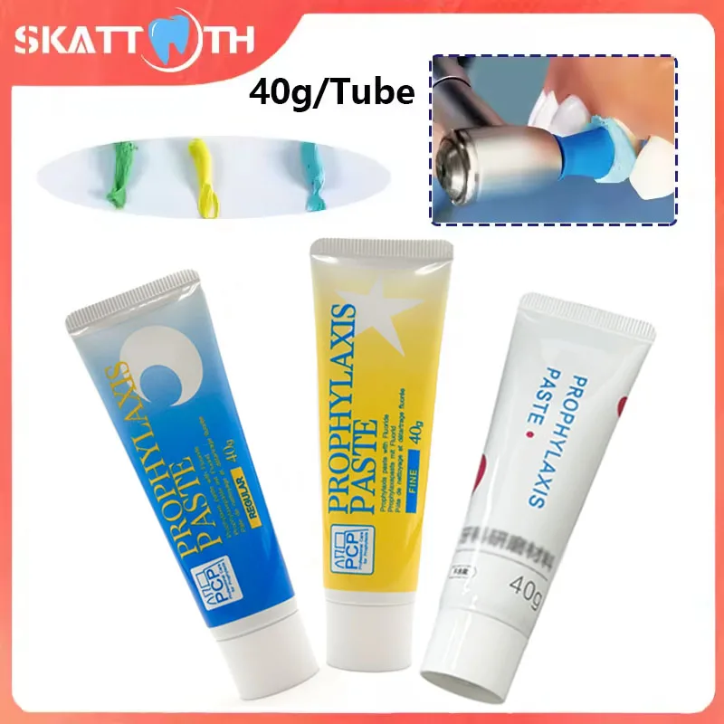 40g Dental Prophy Paste Fine/Regular Grit Prophylaxis Paste Ortho Implant Tooth Polishing Paste Dentist Teeth Whitening Material