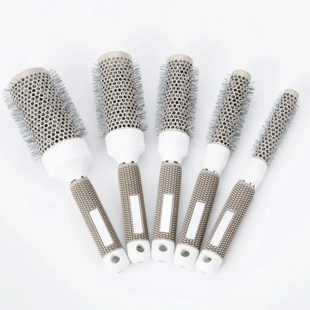 1PC 5 Sizes Professional Salon Styling Round Rolling Hair Comb Curling Hair Brushes Comb Barrel Comb Hairdressing Styling Tool