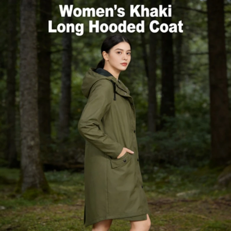 

New Women Mid-Length Waterproof Hiking Jacket Spring Autumn Casual Winter Trench Outerwear
