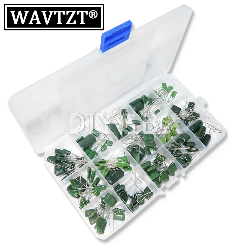 

150PCS/Set Polyester Film Capacitor Assortment Box Kit 15Values 0.33NF 2A331J 470NF 2A474J 2A821J 2A102J 2A393J 2A474J