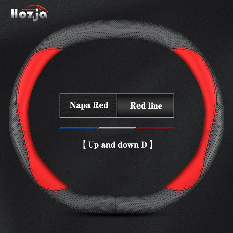 Leather Car Steering Wheel Cover for MG4 EV EH32 MG MULAN 2022 2023 2024 Non-slip Auto Interior Accessories