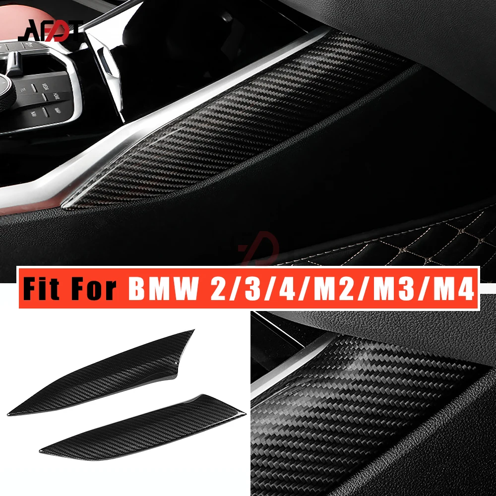 LHD RHD Real Carbon Fiber Center Console Gear Shift Panel Cover For BMW 2 3 4 Series G20 G21 G22 G42 G80 G81 M3 G82 G83 M4 G87M2