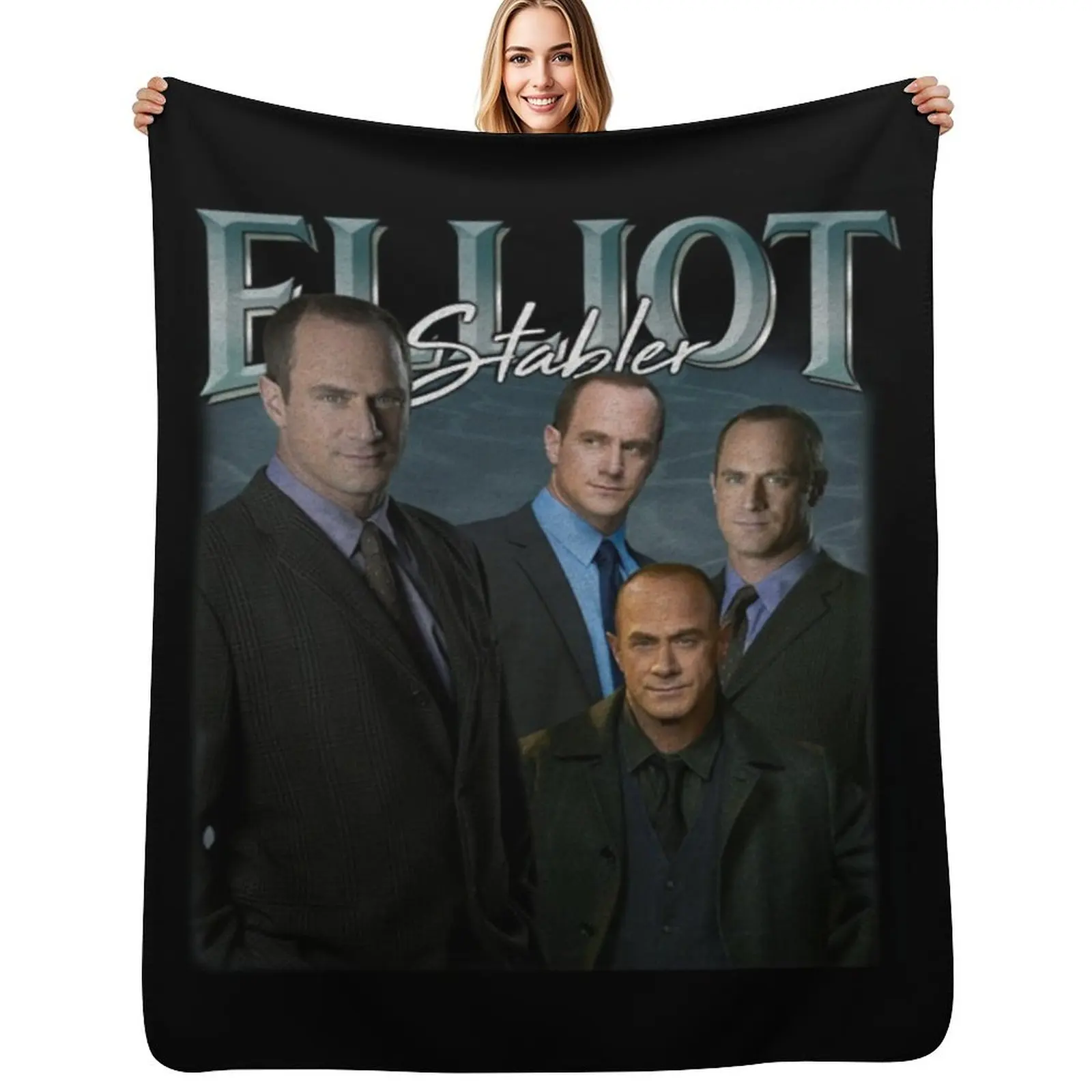 Elliot Stabler Throw Blanket Machine Washable Soft Warm Blanket