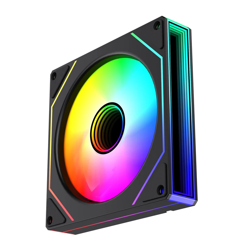 Prism 7 Pro Fan 120 مم حزمة واحدة ARGB Fan Infinity Mirror Daisy Chain Design ﻿