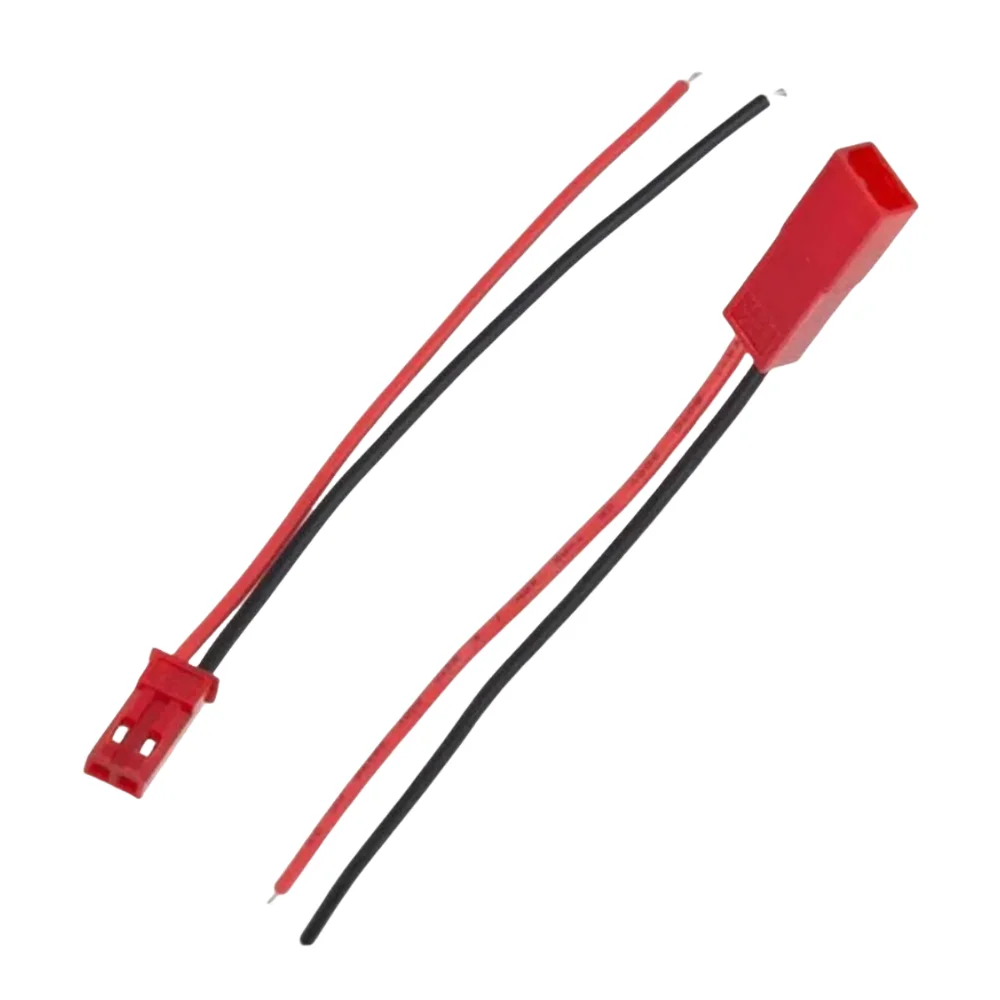 20 pair Upgrade Male&Female Connector 2 Pin Black Red JST Plug Cable RC Car Accessories 10/15/20/25 cm Connectors Terminals