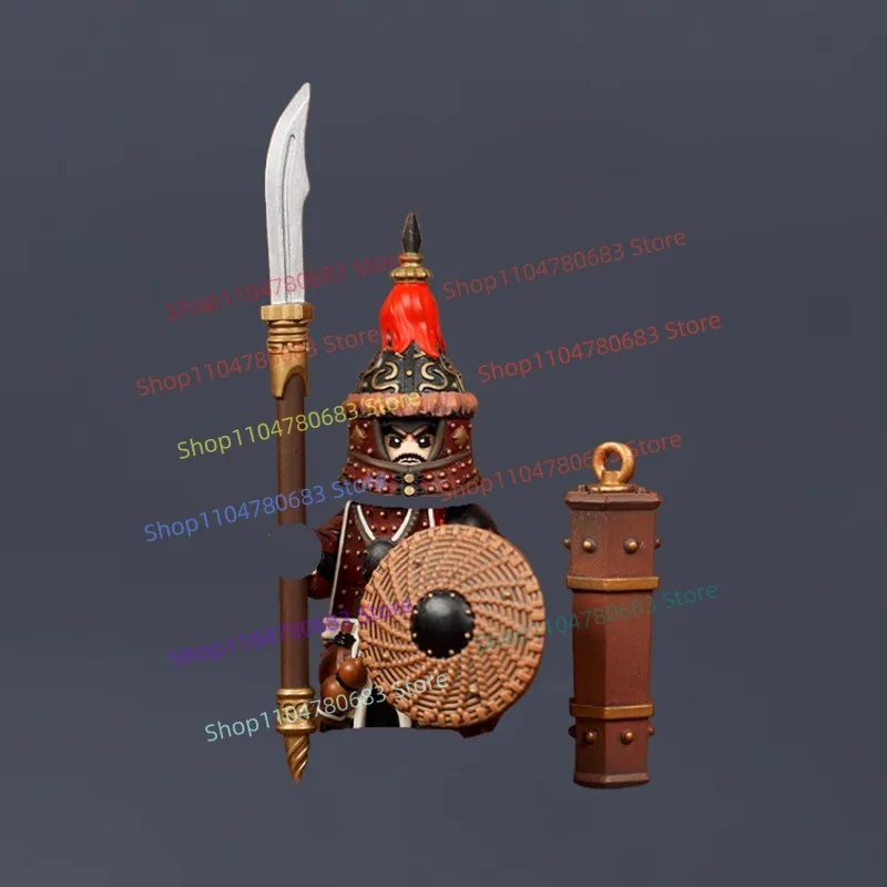 

Строительный блок, бамбуковый лист, доспехи, солдат, мини-фигурка, сборная модель, аниме, мультяшные аксессуары, игрушка для мальчиков, подарок, коллекционная