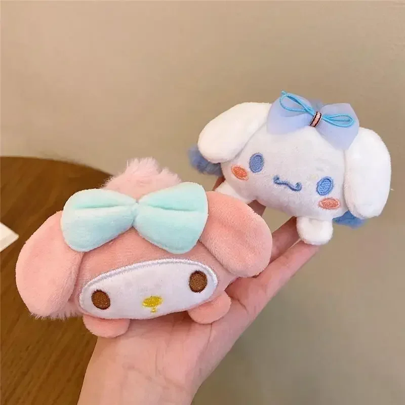 Pince à cheveux en peluche Pompompurin cannelle Kuromi, taille XXL, accessoires pour cheveux de dessin animé mignon pour femmes et filles, cadeau Kawaii