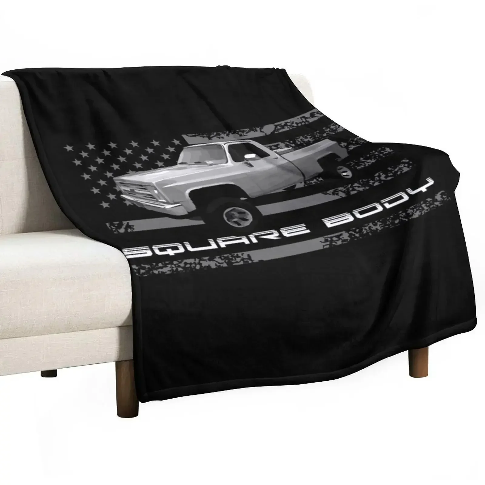 

1985 K10 Square Body Pickup Truck Throw Blanket valentine gift ideas Retros Summer Soft Big Blankets