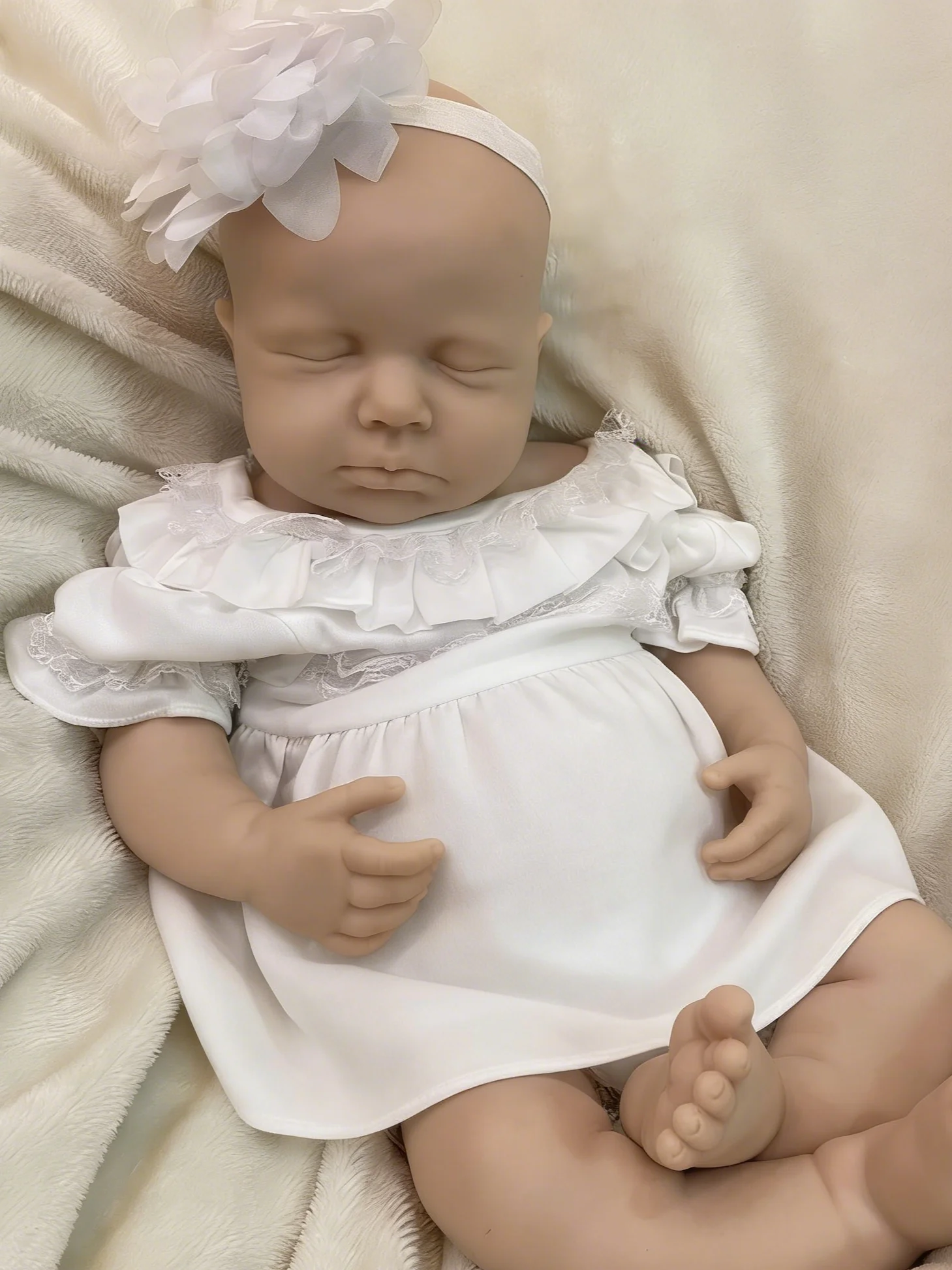 

Loulou Boy/Girl 18Inch Bebê Reborn De Silicone Unpainted Full Body Silicone Reborn Dolls For Gift Corpo De Silicone Inteiro