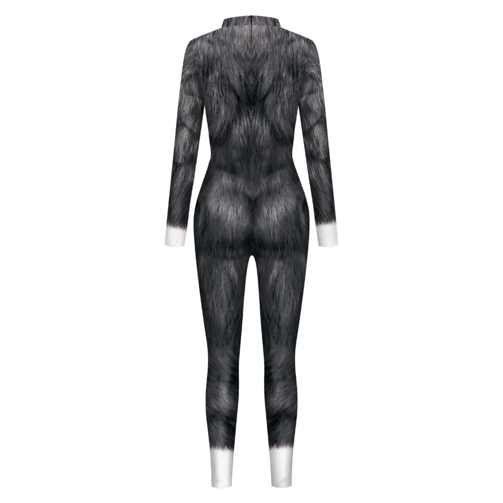 Costume de Cosplay Animal pour Homme, Combinaison Léopard Loup Husky, Zentai Trempé, Déguisement Drôle, Vêtements d'Halloween, Vêtements de ixde Vacances