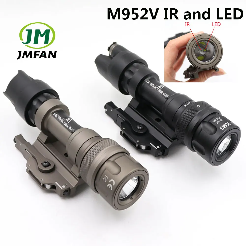 M952V IR Scout Tactical Weapon Light LED White Light Output Waterproof Remote Switch Pressure Flashlight QD Mount Picatinny Rail