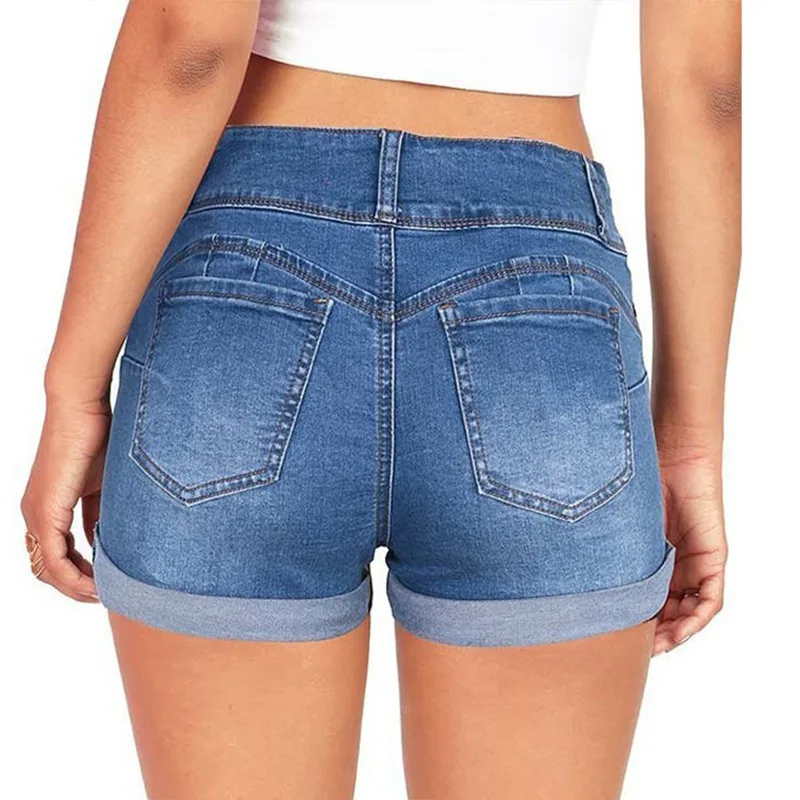 

Summer new style women's denim shorts with flared hot pants trend
