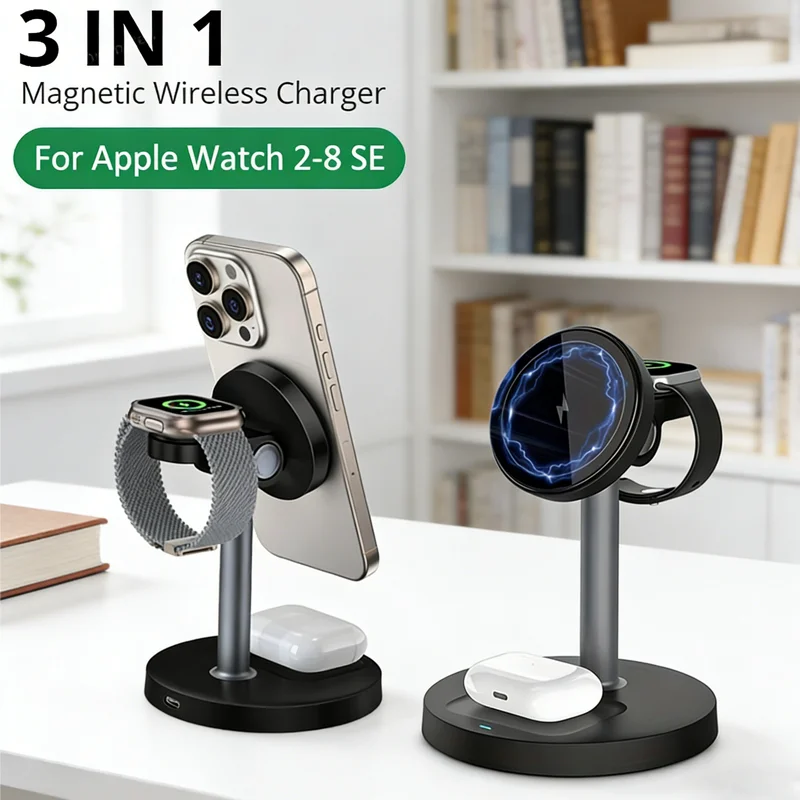 15w-3in1-トラベルマグネット式ワイヤレス充電スタンド、magsafe対応iphone-17-16-15-14-13、apple-watch-9、airpods-pro-4-3用急速充電