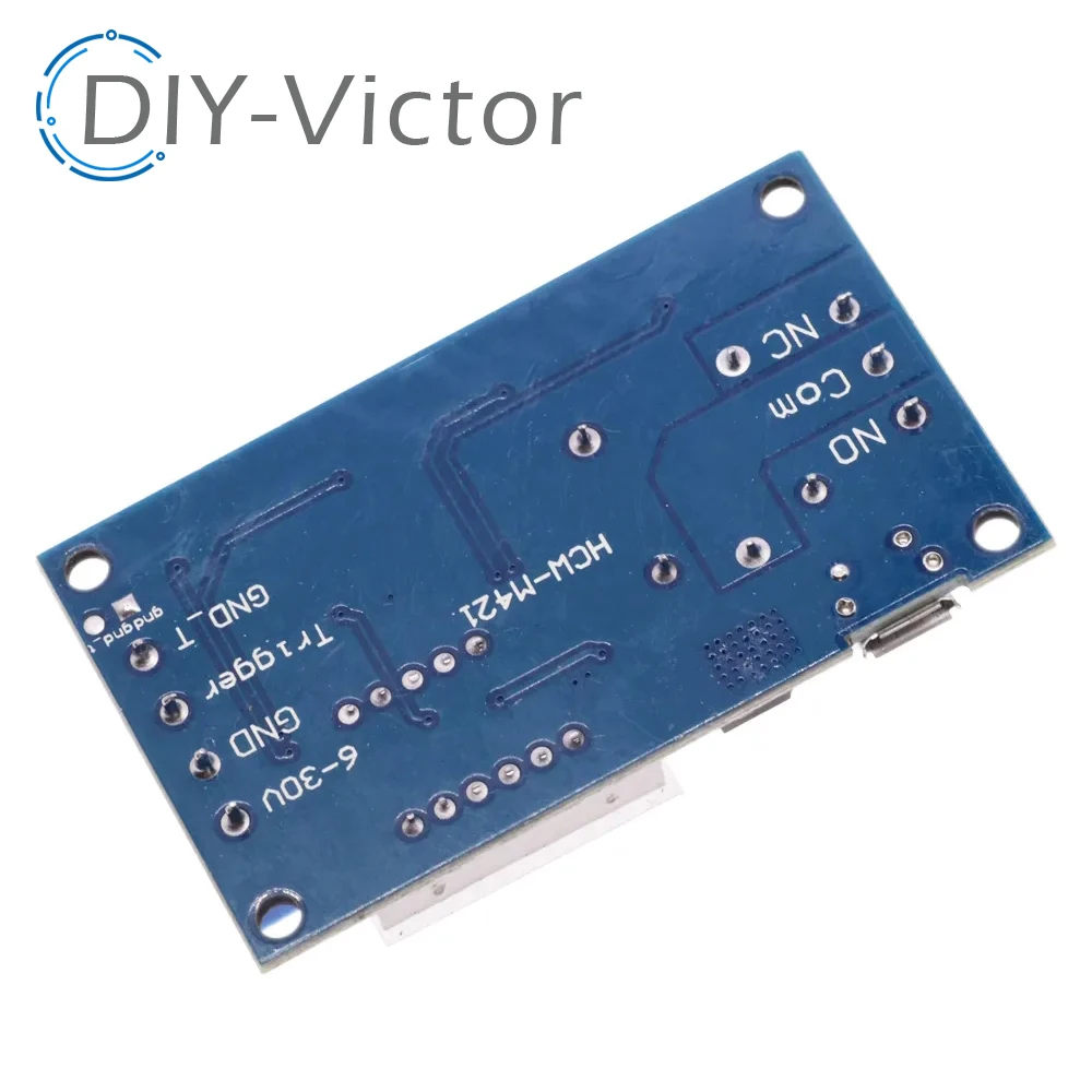 DC 6-30V Support Micro TYPE-C USB 5V LED Display Automation Cycle Delay Timer Control Off Switch Delay Time Relay 6V 9V 12V 24V