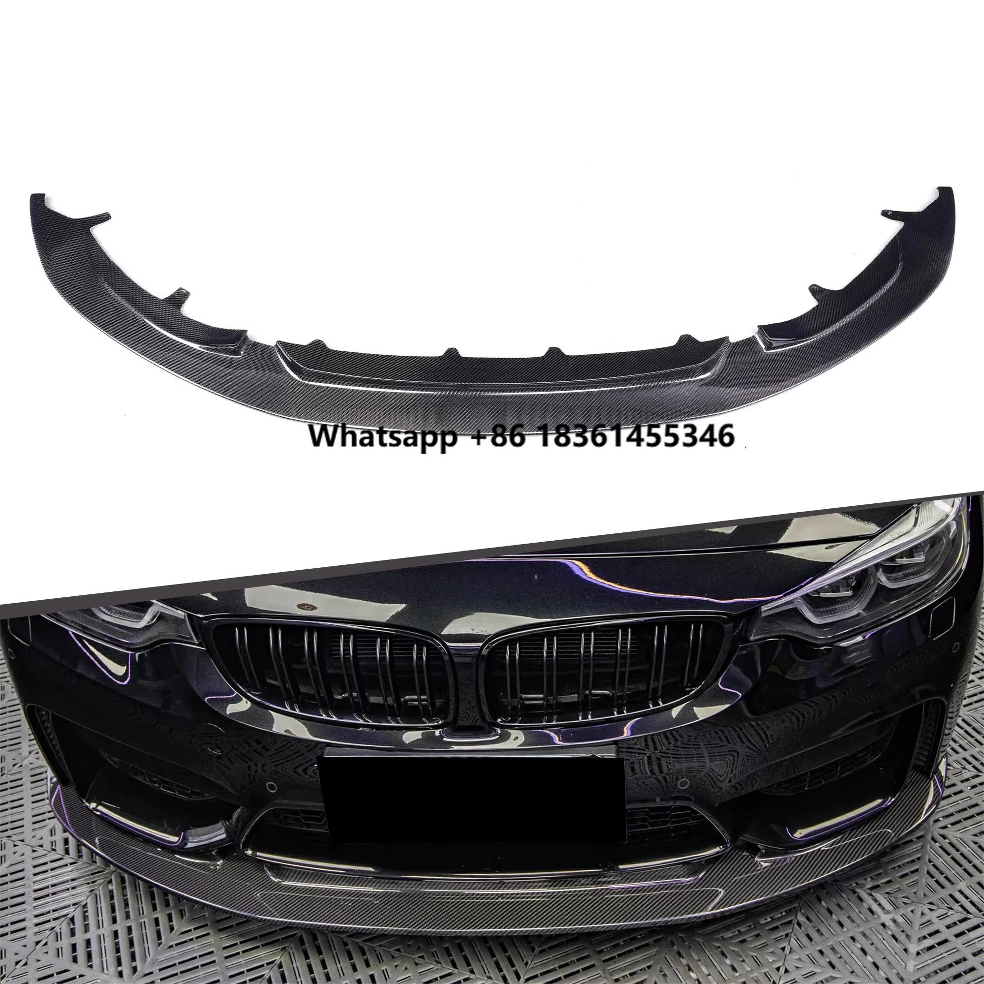 

Передний спойлер из карбона для BMW F80 F82 F83 F8X M3 M4 2014-2019, стиль GTS