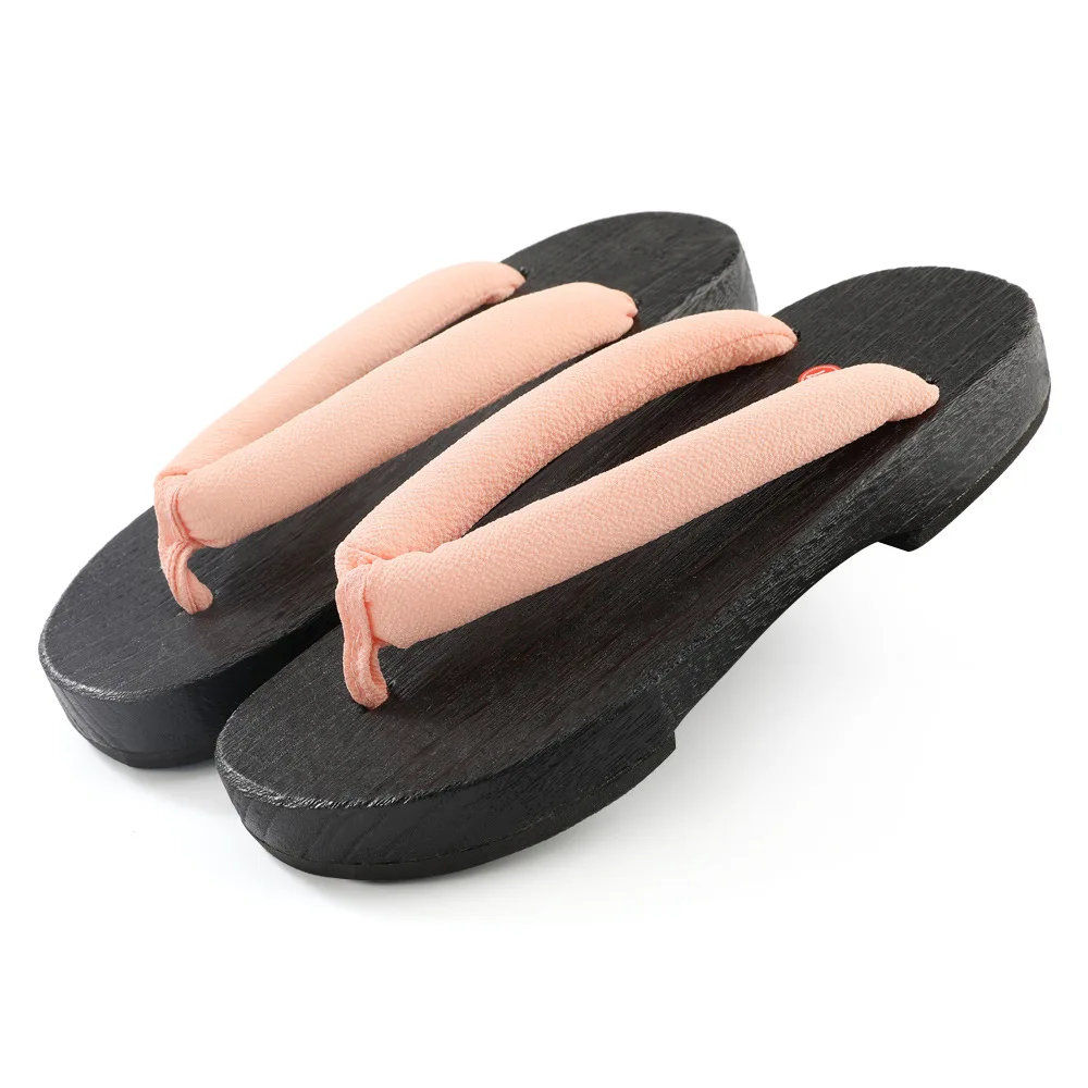 2026 New Summer Women Japanese Style Wooden Clogs Sandals Thick Sole Flip Flops Non-Slip Wear-resistant Home Outdoor Slippers 6