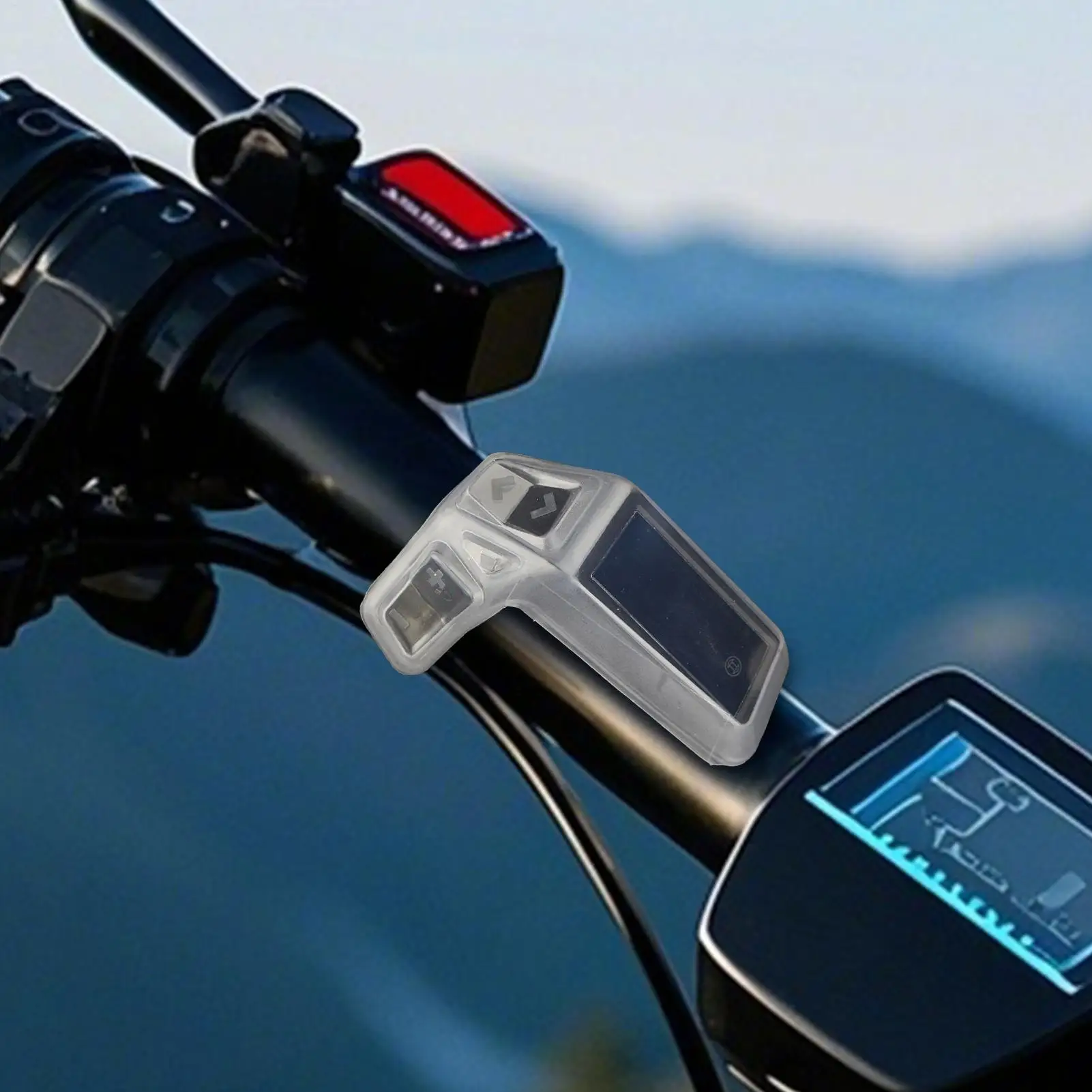Electric Bike Monitor Screen Cover Waterproof Transparent Electric Bike Display Case Bicycle Parts for Outdoors Riding Commuting