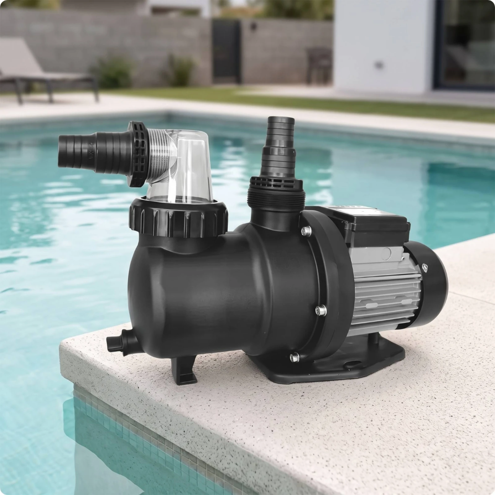 Ground Pool Pump 1.36 Horsepower Swimming Pool Pump Compact Efficient for Backyard Pools