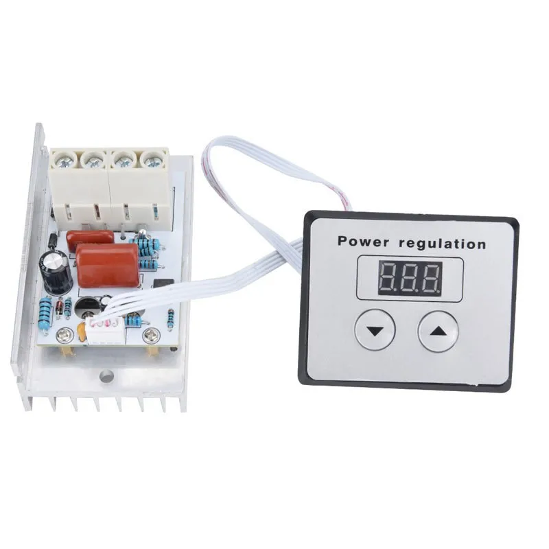 AC 220V 10000W SCR Digital Control Electronic Voltage Regulator Speed Control Dimmer Thermostat + Digital Meters Power Supply