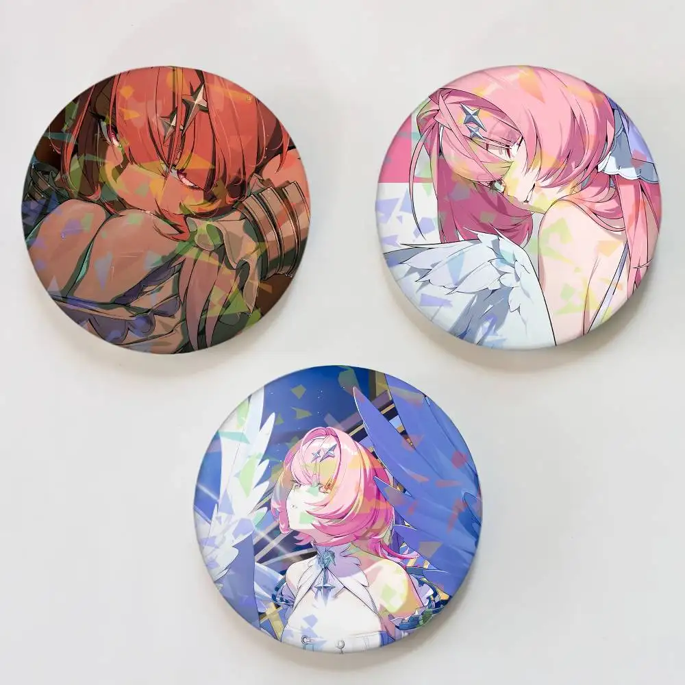 Remielle Dan Game Zenless Zone Zero Round Badge for Backpack Accessories Laser Lapel Pins Jewelry Gifts