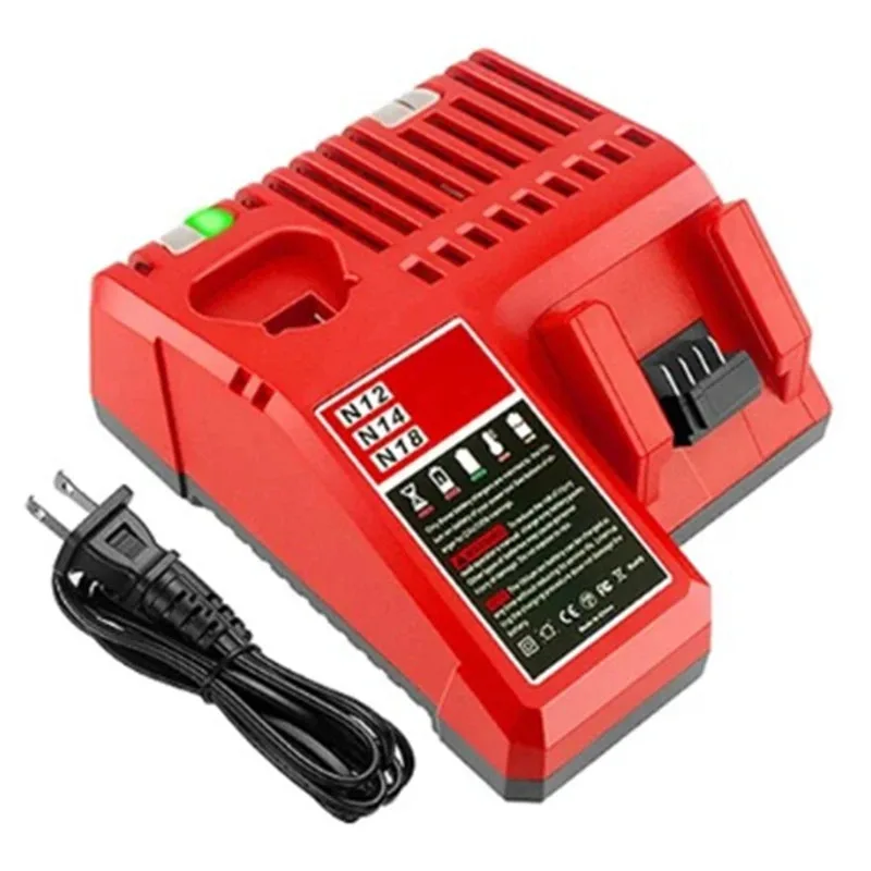 

Rapid Battery Charger For Milwaukee M12-M18 US/UK/EU/AU Plug Li-Battery adapter Multipurpose fast charger