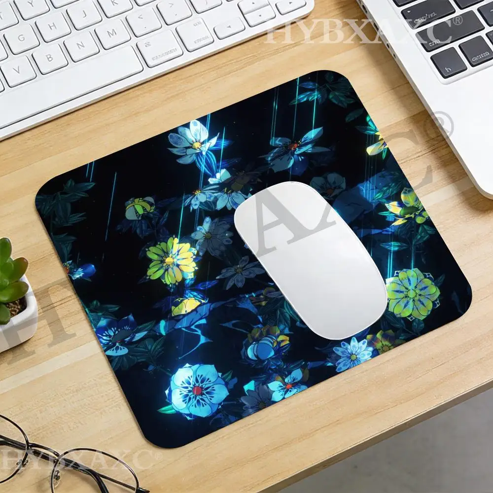 HYBXAXC Dark Floral Manga Background Mouse Pad Desk Mat for Office or Home