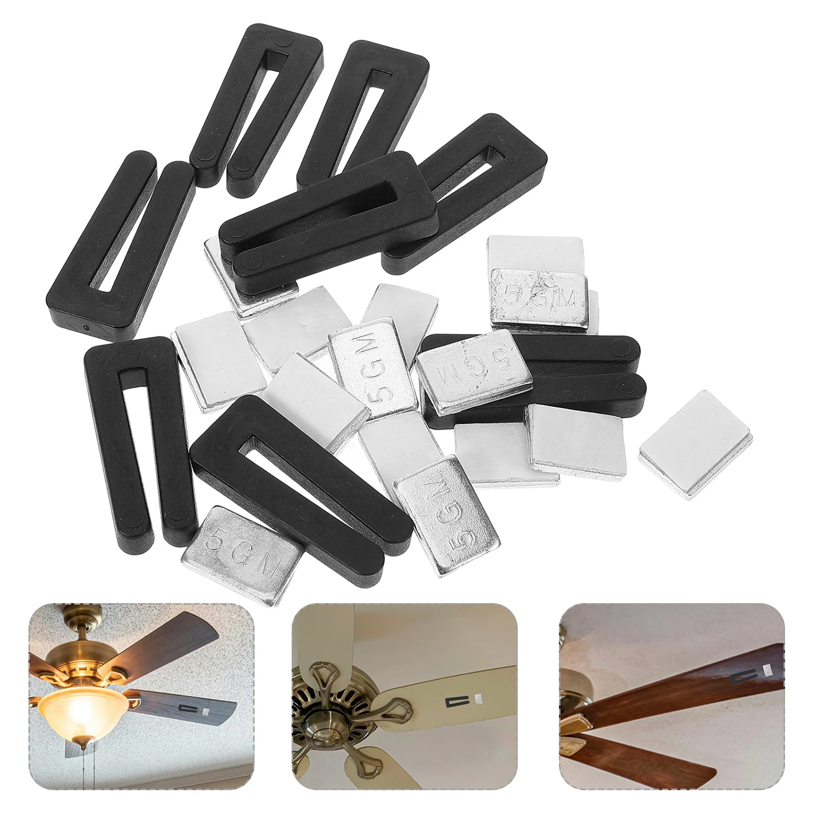

1 set 1 Set Balance Kit Metal Weights Self Adhesive Balancing Clips For Ceiling Fan Blades Balancing Tool Fan Supplies Lighting