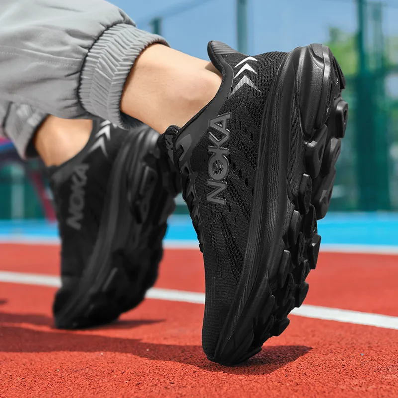 حذاء جري رجالي ذو وسادة هوائية من الكربون يسمح بمرور الهواء وخفيف الوزن من ماراثون للنساء، حذاء رياضي مرن غير قابل للانزلاق
