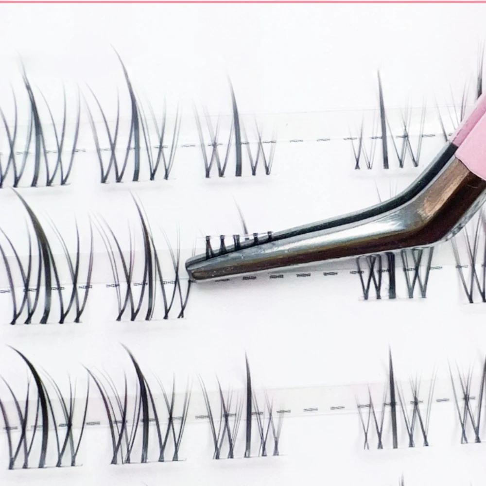 Pincettes à cils en acier inoxydable de haute précision, tête ronde, super dures, outils de maquillage de voyage