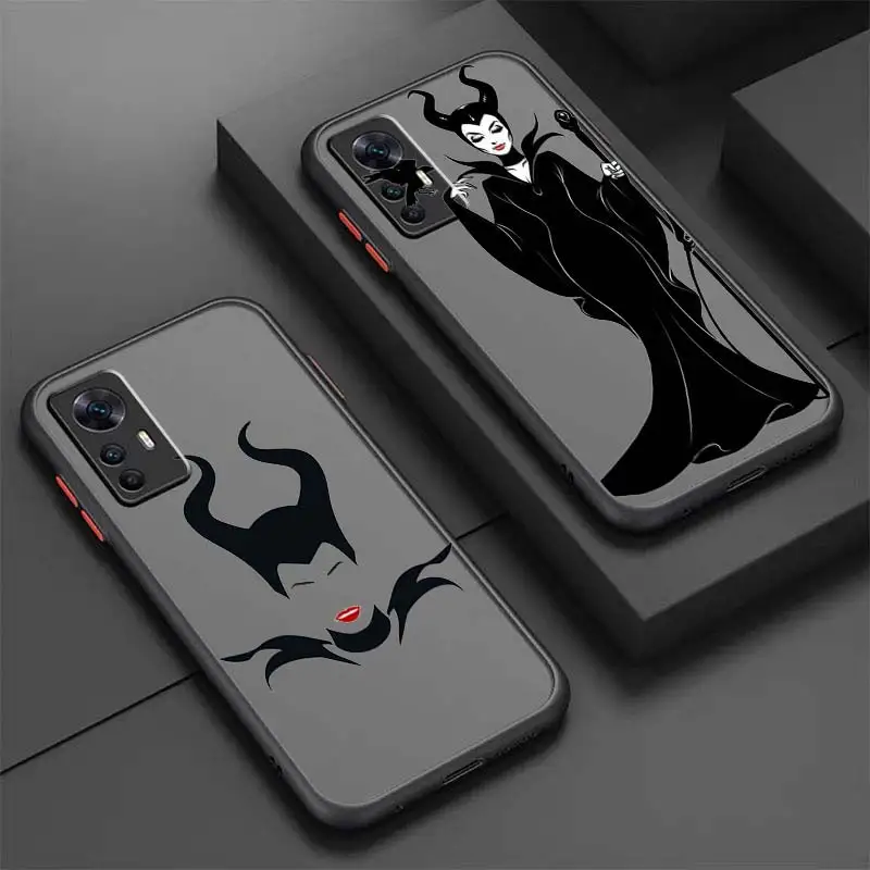 Disney Villain queen Dark For Xiaomi Mi 13 12 12T 11T 11 11i 10T 10 9T Pro Lite Ultra 5G Frosted Translucent Phone Case