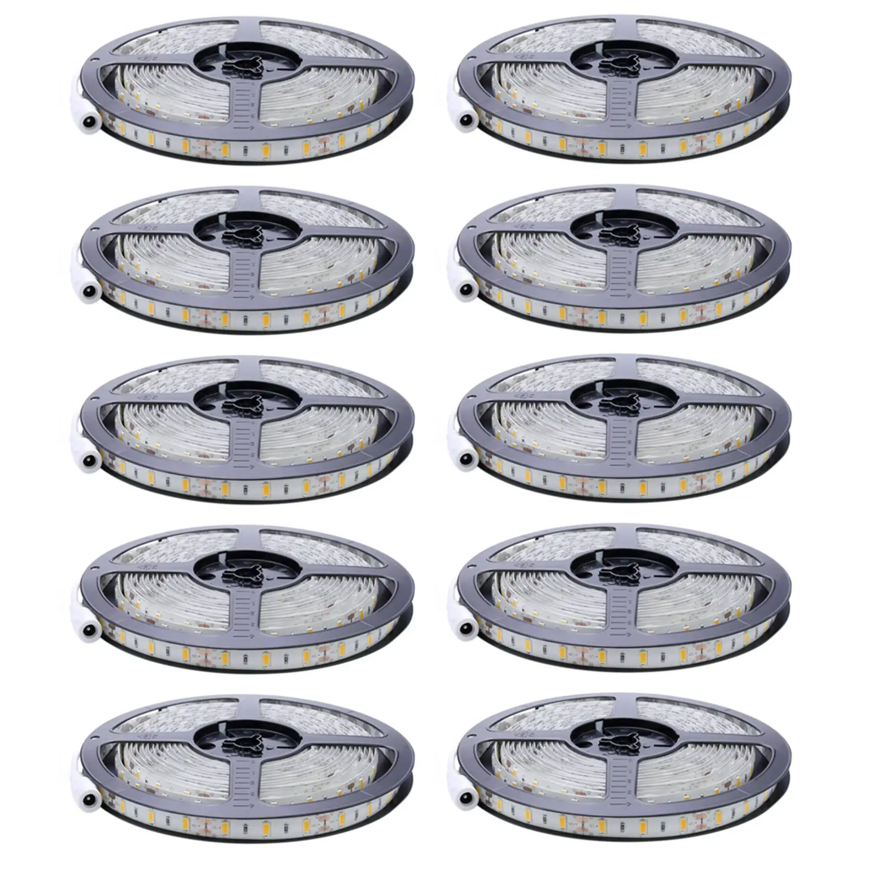 

ABUP-10X Гибкие 5M DC 12V 36W SMD 2835X300 Светодиоды IP20 Теплый белый (3000K) Светодиодные ленты