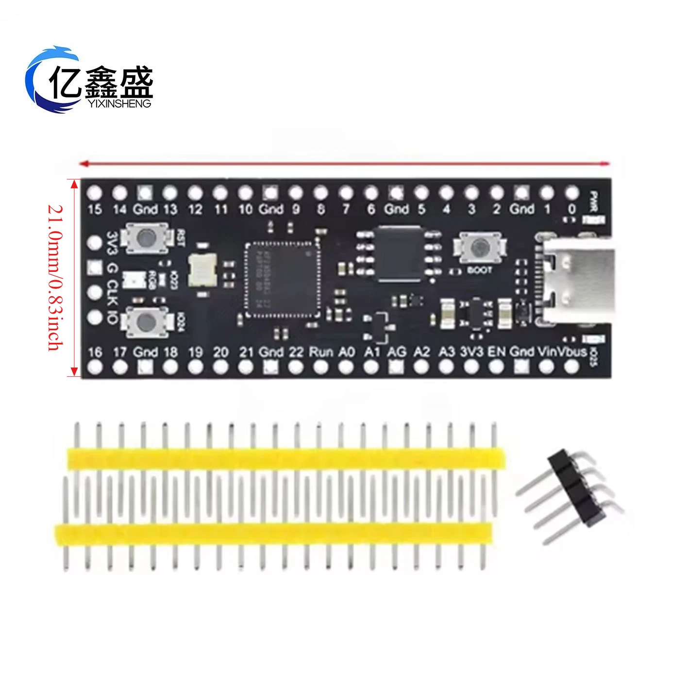 RP2350A Core Development Board 128Mbit 16MB Dual Core Processor with Pin Headers for Raspberry Pi Pico Alternative