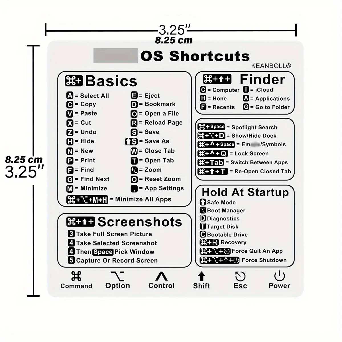 Schnelltasten-Aufkleber für MacBook Pro/Air Tastatur - Transparent/Schwarz, passend für 13-16"-Modelle, schnelle Navigation & Anwendungssteuerung – Detail 1