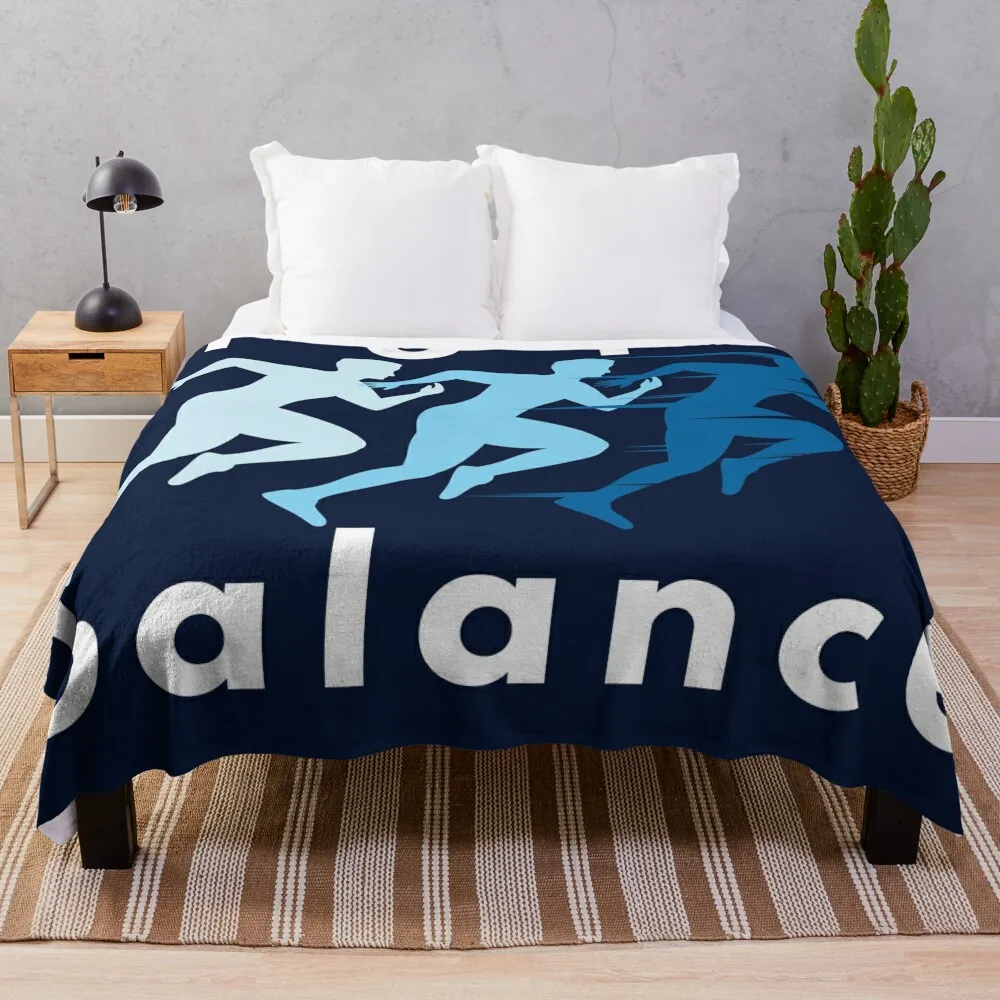 more balance logo style Throw Blanket Picnic Hairys Thins cosplay anime Blankets