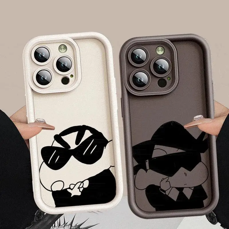 S-Shins Crayon Chans Art Phone Case for Apple iPhone 13 15  Pro Max 14 13 Pro 11 12 7 8 Plus X XS MAX XR 14 Plus Liquid Soft TPU