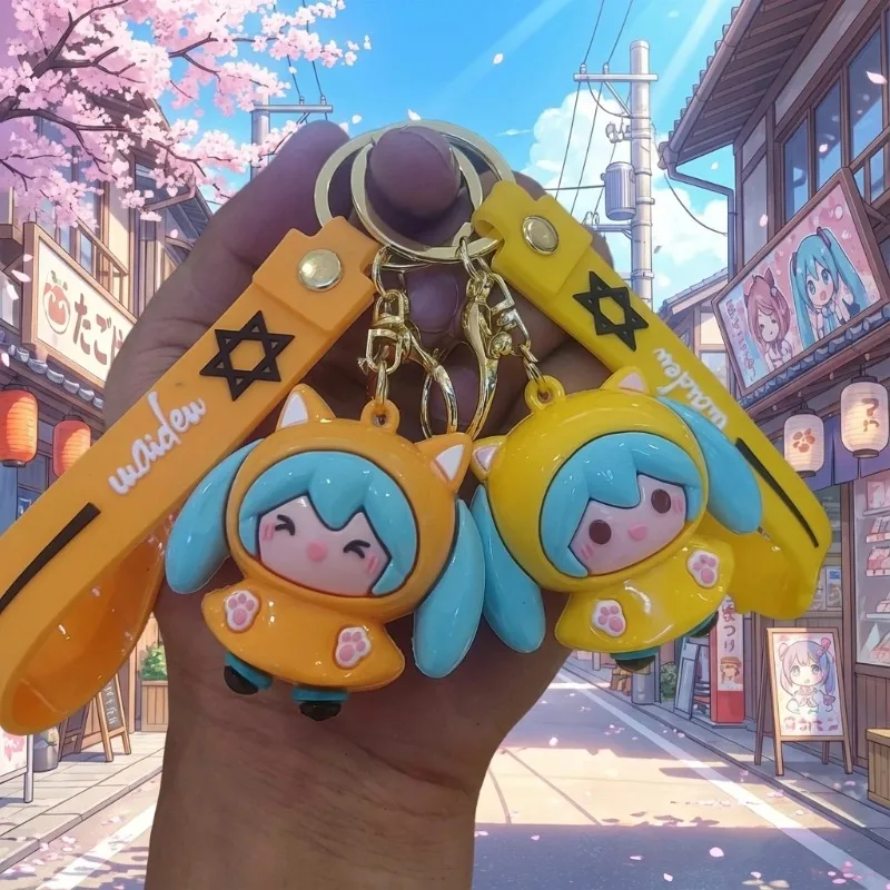 

Anime Hatsune Miku Keychain Pendant Cute Girl Shiny Backpack Doll Keychain Gift Accessories for Fans Cosplay Collection Kawaii