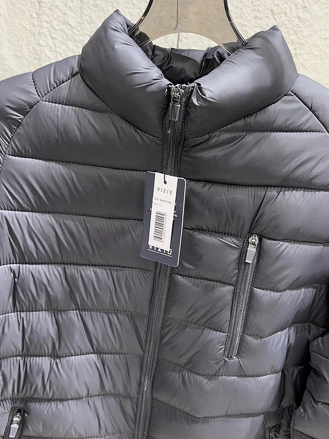 Water-Resistant Fabric Men's Casual All-Match Basic Collar  Color Warm Cotton Jacket Loose Fit Youth Trend Winter Wear