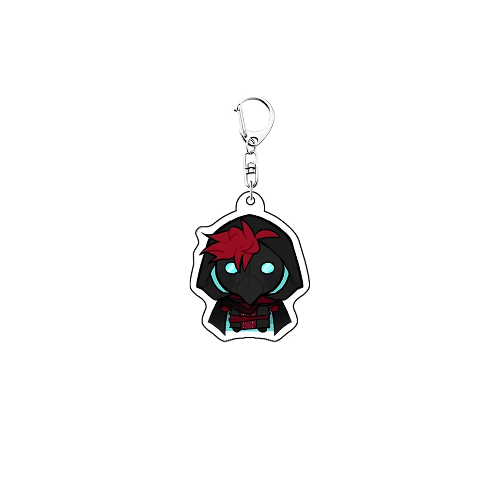 Game The Freak Circus 6CM Pierrot Cosplay Kawaii Acrylic Stand keychain Joker Clown Pendant Keyring Bag Accessory Ornament Props