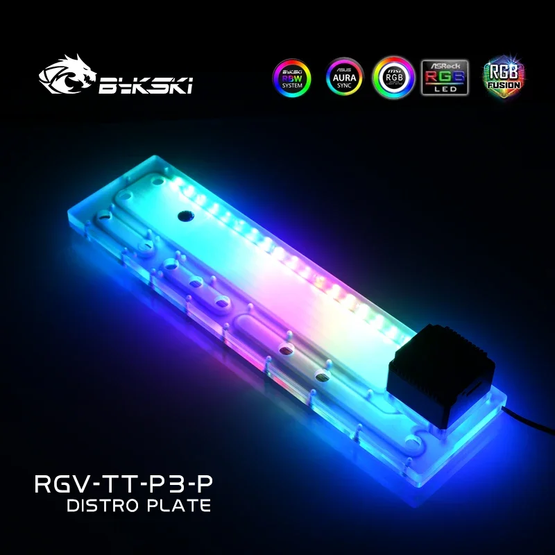 Bykski RGV-TT-P3-P,Distro Plate For Thermaltake Core P3 Case,MOD Waterway Board Reservoir Kit For CPU GPU PC Liquid Cooling Loop