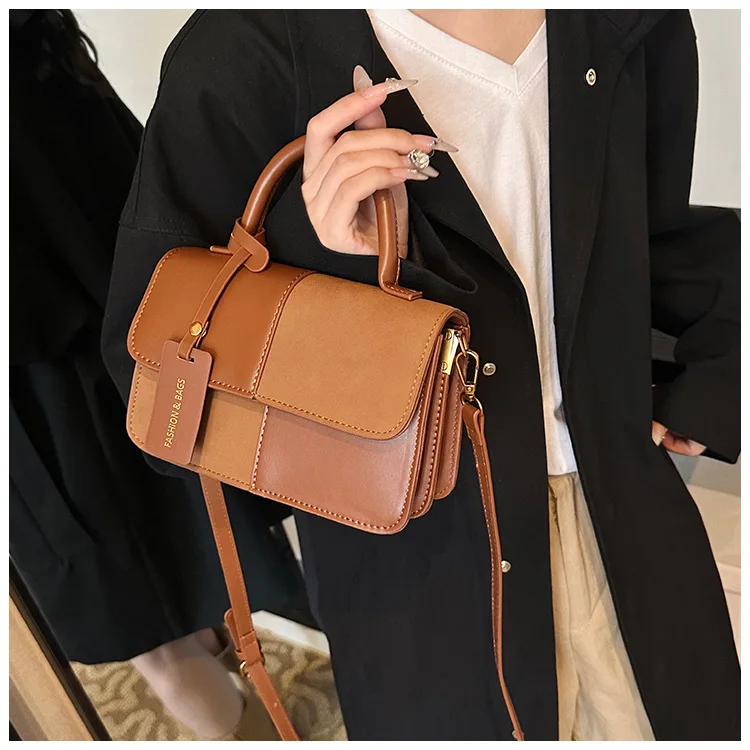 

Stylish Women's 2025 Patchwork Mini Square Bag - New Versatile Crossbody Shoulder Handbag